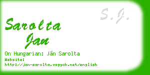 sarolta jan business card